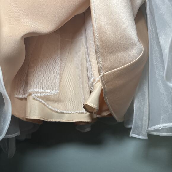 jjshouse Flower Girl Dress Formal Gown, Pageant Champaign & White , Size 5, NWT - Picture 2 of 5